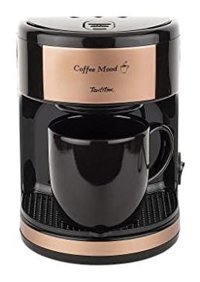 Tantitoni Plastik Filtreli Bardaklı 0.3 L Hazne Kapasiteli 1 Fincan Mini 450 W Rose Gold Filtre Kahve Makinesi