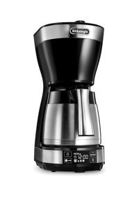 Delonghi ICM16731 Zaman Ayarlı Plastik Filtreli Karaf 1.25 L Hazne Kapasiteli 10 Fincan Akıllı 1000 W Siyah Filtre Kahve Makinesi