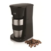Schafer Barista Mini Kişisel Plastik Filtreli Termoslu 4 Fincan Mini Siyah Filtre Kahve Makinesi
