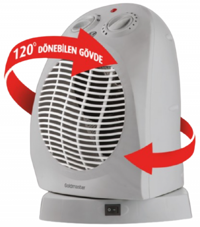 Goldmaster IN-6900G Kışmatik 2000 Watt Ayaklı Fanlı Isıtıcı Beyaz