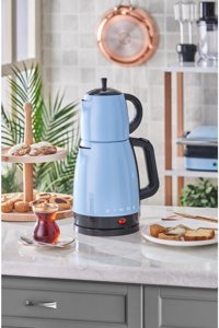 Awoss Demplus Çelik Demlikli 2200 W Çelik Gövdeli Çay Makinesi