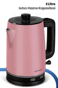 Fantom CY 1500 Otomatik Çelik Demlikli 1800 W Işıklı Çelik Gövdeli Gri Retro Çay Makinesi
