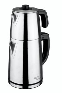 Fakir River Otomatik Çelik Demlikli 1600 W Işıklı Çelik Gövdeli Mor Retro Çay Makinesi