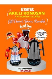 H.Koenig TI 600 Otomatik Çelik Demlikli 1650 W Işıklı Çelik Gövdeli Siyah Retro Çay Makinesi