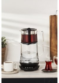 Kıng KCM 330 Cam Demlikli 1800 W Cam Gövdeli Kırmızı Çay Makinesi