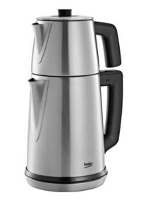 Goldmaster IN 6127 Demmaster Otomatik Çelik Demlikli 2200 W Işıklı Çelik Gövdeli Gri Retro Çay Makinesi