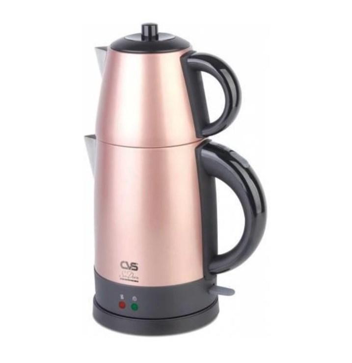 Goldmaster Sefam Otomatik Çelik Demlikli 2200 W Işıklı Çelik Gövdeli Rose Retro Çay Makinesi