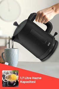 Ermiya Bavesa Cam Demlikli 2200 W Işıklı Çelik Gövdeli Beyaz Retro Çay Makinesi