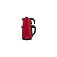 English Home CMK 6001 Çelik Demlikli 1650 W Işıklı Çelik Gövdeli Kırmızı Retro Çay Makinesi