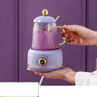 Fakir Shaye Otomatik Çelik Demlikli 1600 W Işıklı Çelik Gövdeli Mor Retro Çay Makinesi