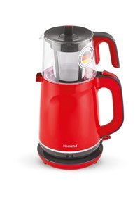 King K 8269 Cam Demlikli 2200 W Plastik Gövdeli Beyaz Çay Makinesi