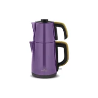 Fakir Neon Otomatik Çelik Demlikli 1800 W Işıklı Çelik Gövdeli Beyaz Retro Çay Makinesi