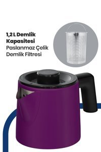 Karaca 2200 W Işıklı Cam Gövdeli Şeffaf Çay Makinesi