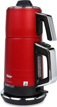 Homend 1763H Konuşan Otomatik Cam Demlikli 1800 W Işıklı Çelik Gövdeli Mor Çay Makinesi
