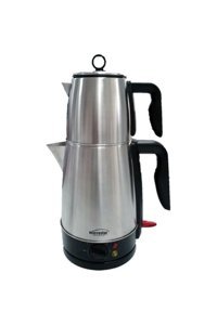 Microstar MSR 1850 Otomatik Çelik Demlikli 1850 W Işıklı Çelik Gövdeli İnox Retro Çay Makinesi
