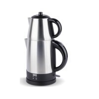 Sem SD100 Müjdem Otomatik Çelik Demlikli 1800 W Işıklı Çelik Gövdeli İnox Retro Çay Makinesi