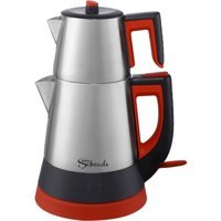 Vestel Şehzade Otomatik Çelik Demlikli 1800 W Işıklı Çelik Gövdeli İnox Retro Çay Makinesi
