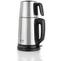 Schafer Teelike Otomatik Çelik Demlikli 1800 W Işıklı Çelik Gövdeli İnox Retro Çay Makinesi