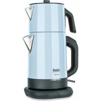 Fakir River Otomatik Çelik Demlikli 1600 W Işıklı Çelik Gövdeli Mavi Retro Çay Makinesi
