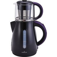 Karaca 1501 Cam Demlikli 1500 W Plastik Gövdeli Mor Siyah Çay Makinesi