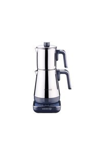 Korkmaz Moderna Otomatik Çelik Demlikli 1600 W Işıklı Çelik Gövdeli İnox Retro Çay Makinesi