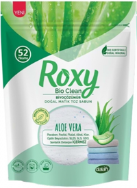 Dalan Roxy Bio Clean Aloe Vera Renkliler ve Beyazlar İçin 52 Yıkama Toz Deterjan 1.6 kg