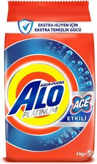 Alo Aquapudra Platinum Renkliler ve Beyazlar İçin 26 Yıkama Toz Deterjan 4 kg