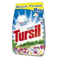 Tursil Matik Taze Kır Çiçekleri Beyazlar İçin 53 Yıkama Toz Deterjan 8 kg