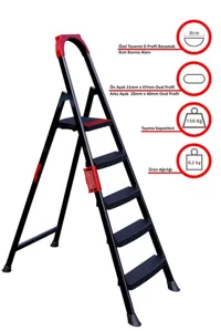 Ertekpa Anka Plus 4+1 Basamaklı Metal Merdiven