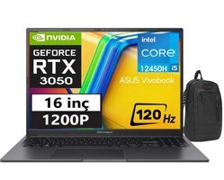 Asus Vivobook 16X K3605ZC-N1012W26 Harici GeForce RTX 3050 Intel Core i5 16 GB Ram DDR4 512 GB SSD 16 inç Full HD + Windows 11 Pro Laptop
