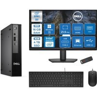 Dell Pc Pro Mıcro QCM1250 Intel® Ultra 5 235T 16GB Ddr5 4tb SSD Intel® GRAPHICS21.5 Dell Monitör Fhd WIN11HOME Mini Masaüstü Bilgisayar BTO10621H05+ZETTAUSBBELLEK - Windows 11 Home