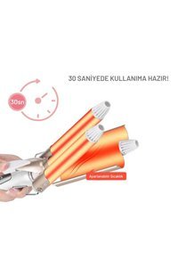 Yui KB 53 32 mm Seramik İyonlu Wag Saç Maşası Turuncu