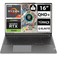 Lenovo ThinkBook 16P G3 21EK0029TX BT13 Harici GeForce RTX 3060 AMD Ryzen 7 16 GB Ram DDR5 512 GB SSD 16 inç QHD+ Windows 10 Pro Laptop