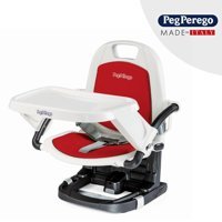 Peg Perego Plastik Emniyet Kemeri 15 kg Kapasiteli Tepsili Katlanır Portatif Mama Sandalyesi Kırmızı