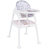 Babydoor Plastik Emniyet Kemeri 18 kg Kapasiteli Tepsili Mama Sandalyesi Pembe