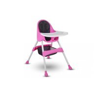Baby Hope BH-7001 Plastik Emniyet Kemeri 20 kg Kapasiteli Tepsili Katlanır Mama Sandalyesi Pembe