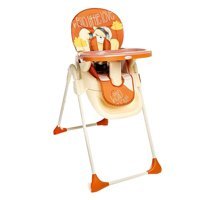 Baby Plus Sweet Plastik Emniyet Kemeri 15 kg Kapasiteli Tepsili Katlanır Mama Sandalyesi Turuncu