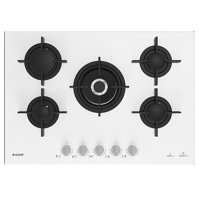 Arçelik OCD T 752 DWKB Beyaz Cam 5 Gözlü Wok Gözlü Gazlı Ankastre Ocak