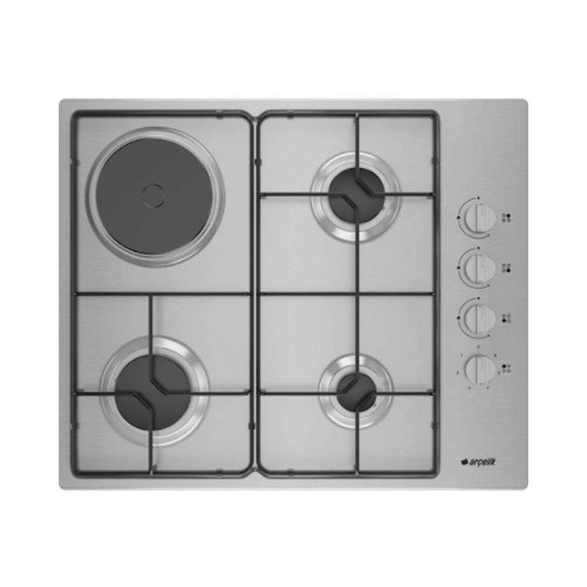 Arçelik OXD D 611 Eı Inox Cam 4 Gözlü Gazlı Ankastre Ocak
