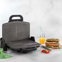 Schafer 6 Dilim Döküm Çıkarılabilir Plaka 1600 W Izgara Siyah Tost Makinesi