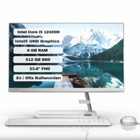 Lenovo IdeaCentre AIO 3 F0GH00Q3TX Intel Iris Xe Graphics Intel Core i5 12450H 8 GB Ram DDR4 512 GB SSD 23.8 inç Full HD FreeDos All in One Bilgisayar
