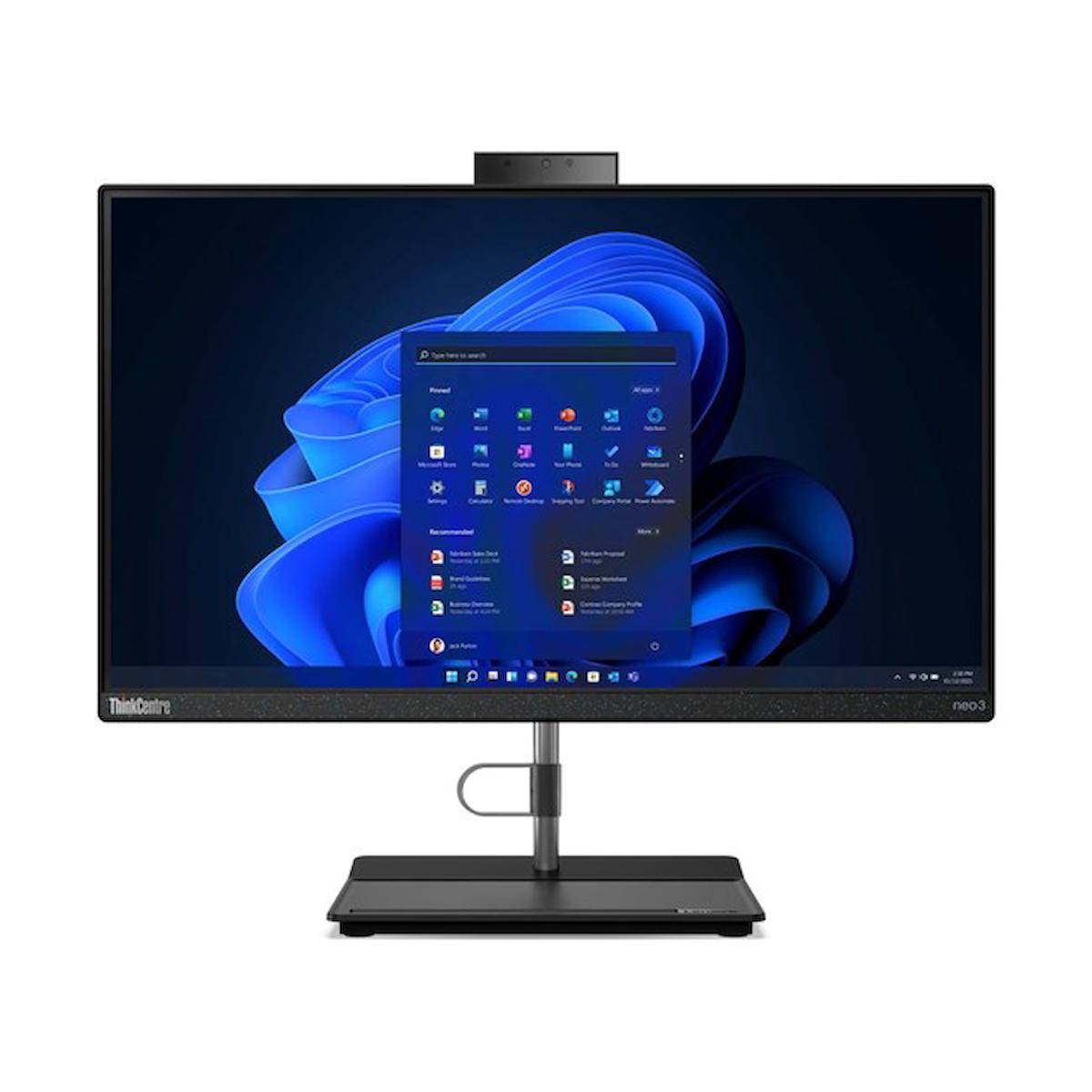 İntel ThinkCentre 30a Intel Iris Xe Graphics Intel Core i5 1240 4 GB Ram DDR4 256 GB SSD 21.5 inç Full HD FreeDos All in One Bilgisayar