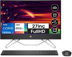 HP AIO 78J87EA02 Intel Iris Xe Graphics Intel Core i7 1255U 8 GB Ram DDR4 512 GB SSD 27 inç Full HD FreeDos All in One Bilgisayar