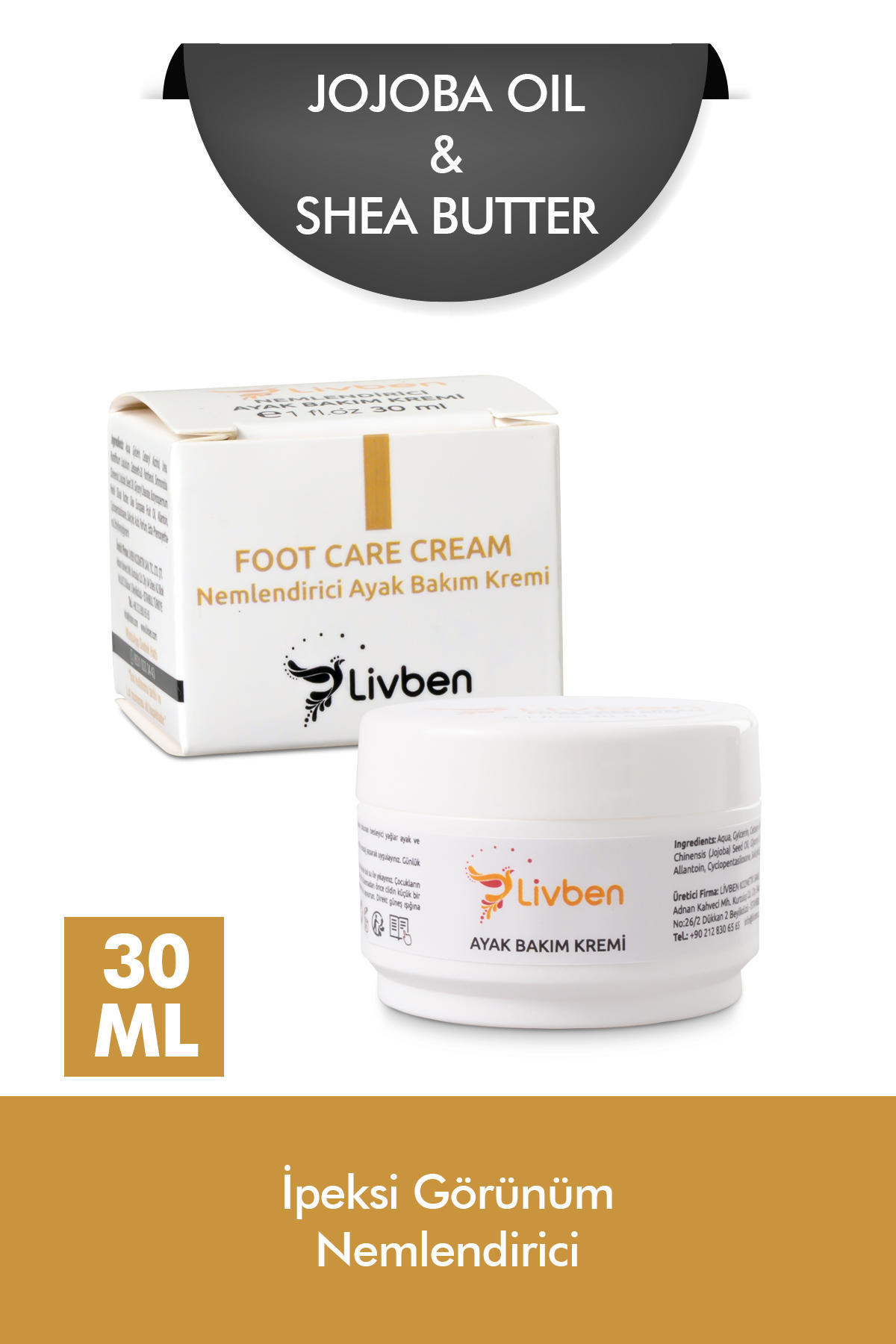 Livben Nemlendirici Ayak Kremi 30 ml