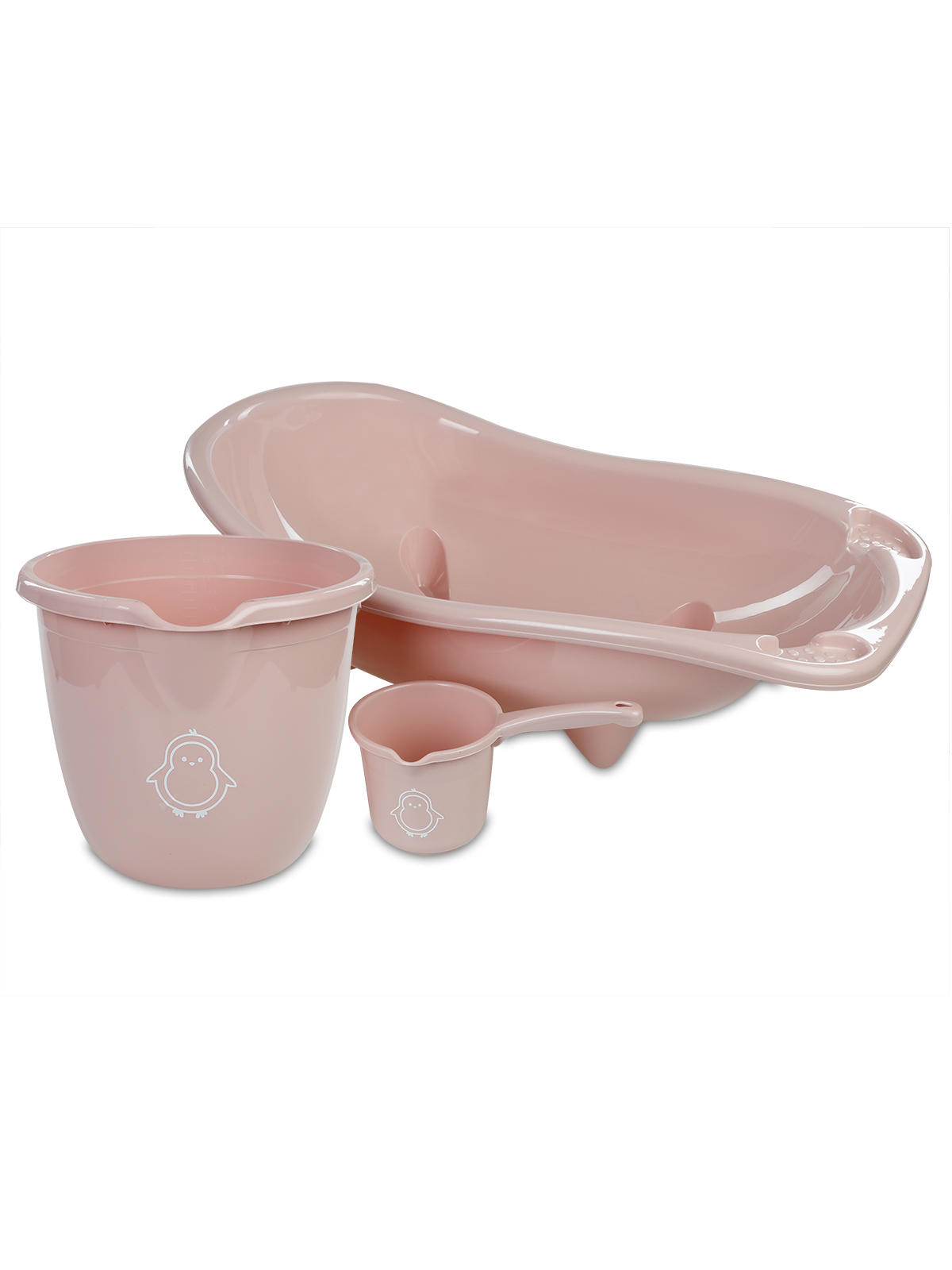 Kujju Ayaklı Pembe Bebek Küveti Seti