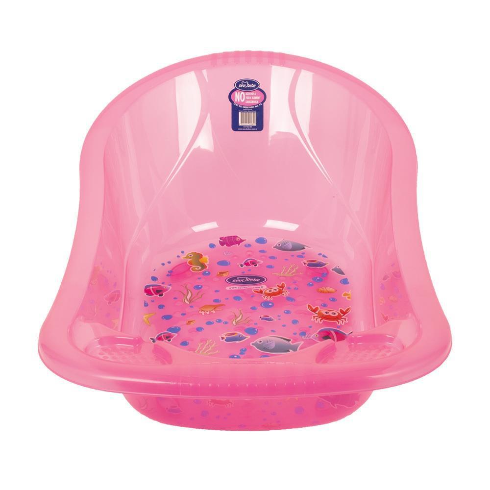 Sevi Bebe Şeffaf Pembe Bebek Küveti