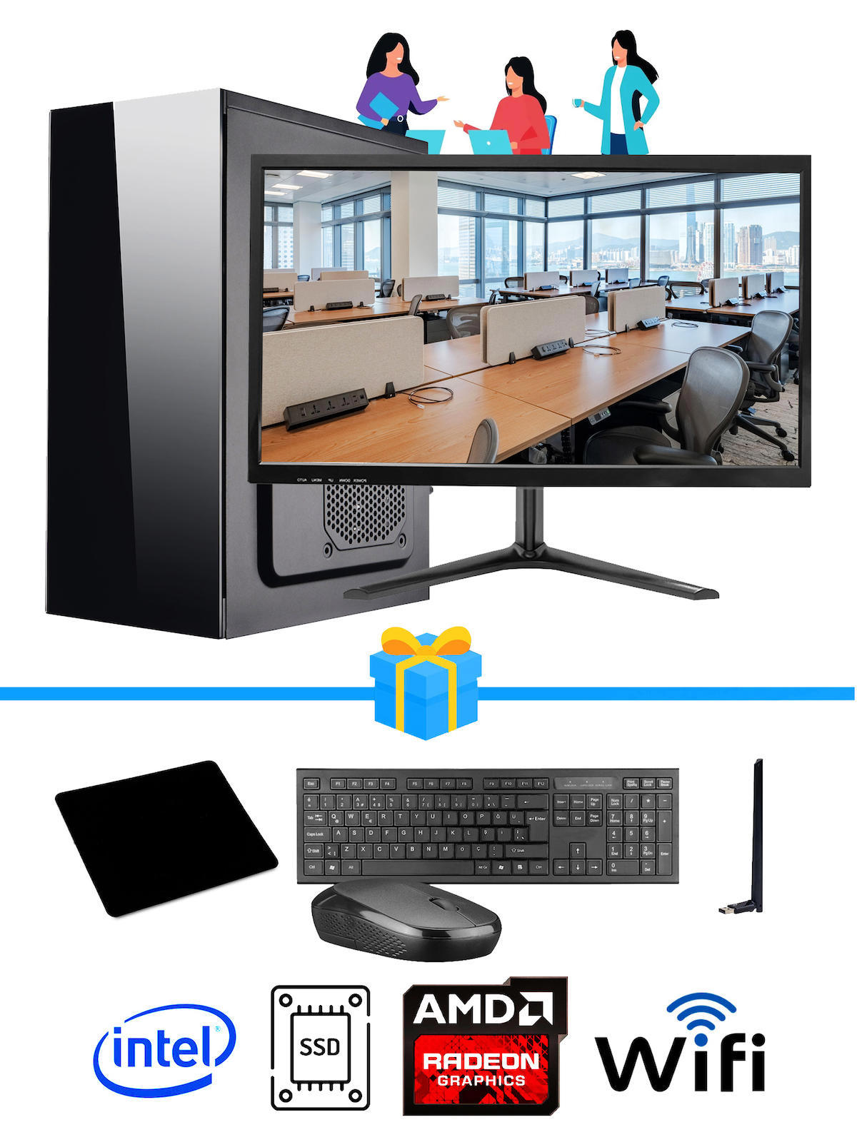 Ramtech Workforce OF710-279 Harici Radeon R5 230 Ekran Kartlı AMD Ryzen 9 i7-10700F 8 GB Ram DDR4 512 GB SSD Mid Tower
FreeDos Masaüstü Bilgisayar