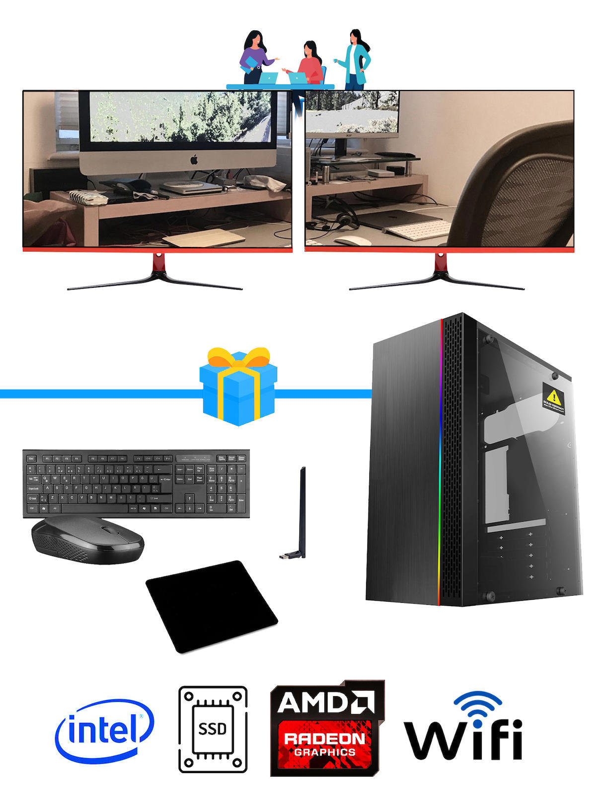 Ramtech Workforce OF310-237 Harici Radeon R5 230 Ekran Kartlı AMD Ryzen 7 i3 10100F 8 GB Ram DDR4 512 GB SSD Mid Tower
FreeDos Masaüstü Bilgisayar