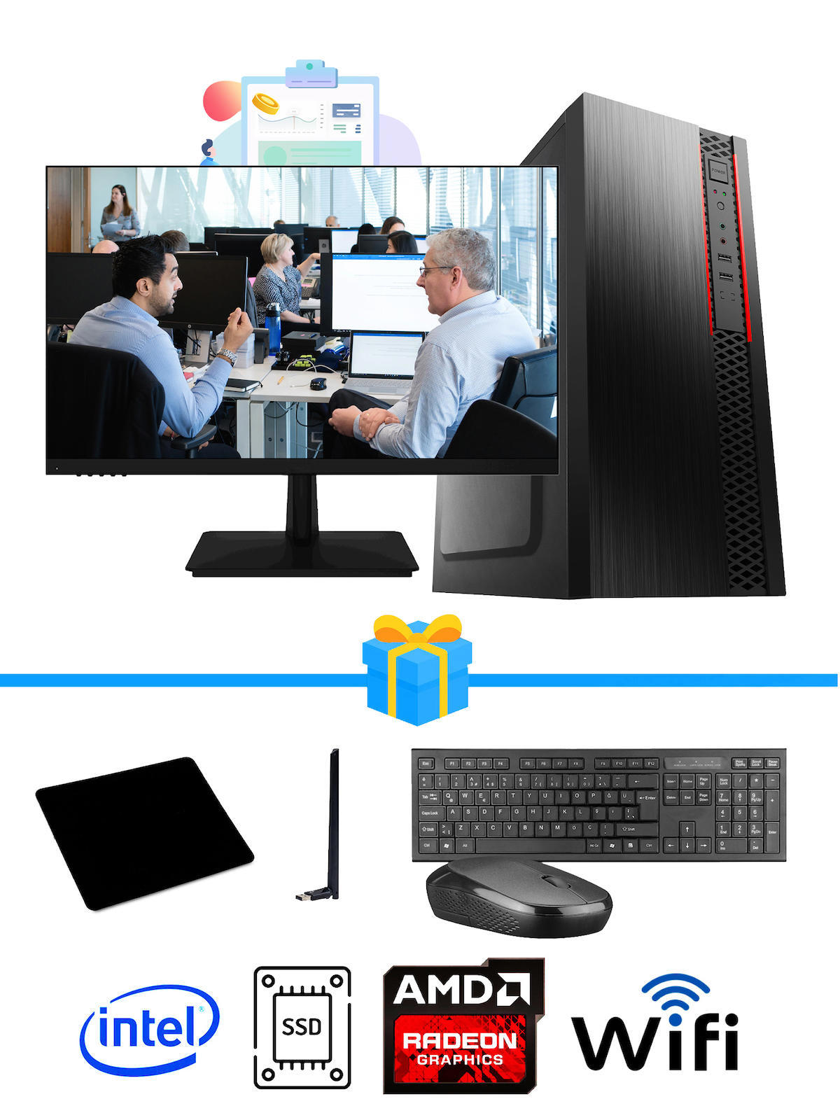 Ramtech Workforce OF710-314 Harici Radeon R5 230 Ekran Kartlı AMD Ryzen 9 i7-10700F 8 GB Ram DDR4 256 GB SSD Mid Tower
FreeDos Masaüstü Bilgisayar