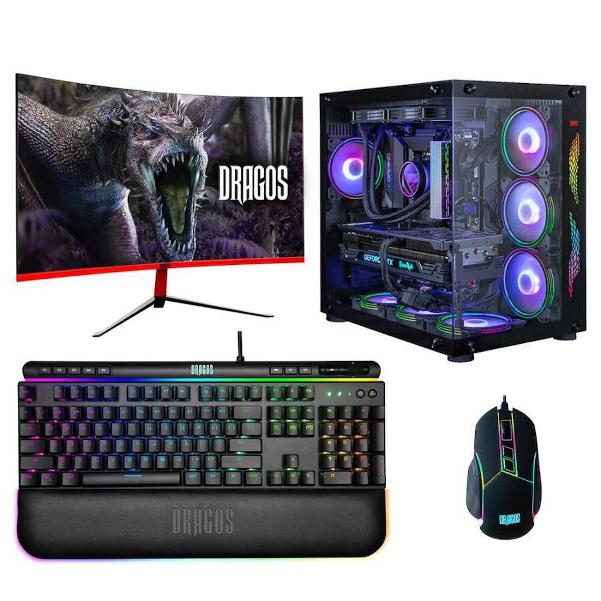 Dragos DRx2904 Harici GeForce RTX 3070 Ti Ekran Kartlı AMD Ryzen 7 7600X 64 GB Ram DDR5 1 TB SSD Mid Tower FreeDos Masaüstü Bilgisayar